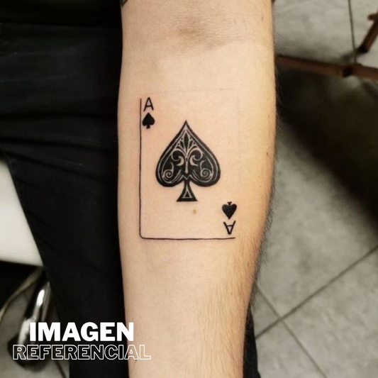 Tatuaje de Predicción As de Picas - La Magia que se Lleva en la piel