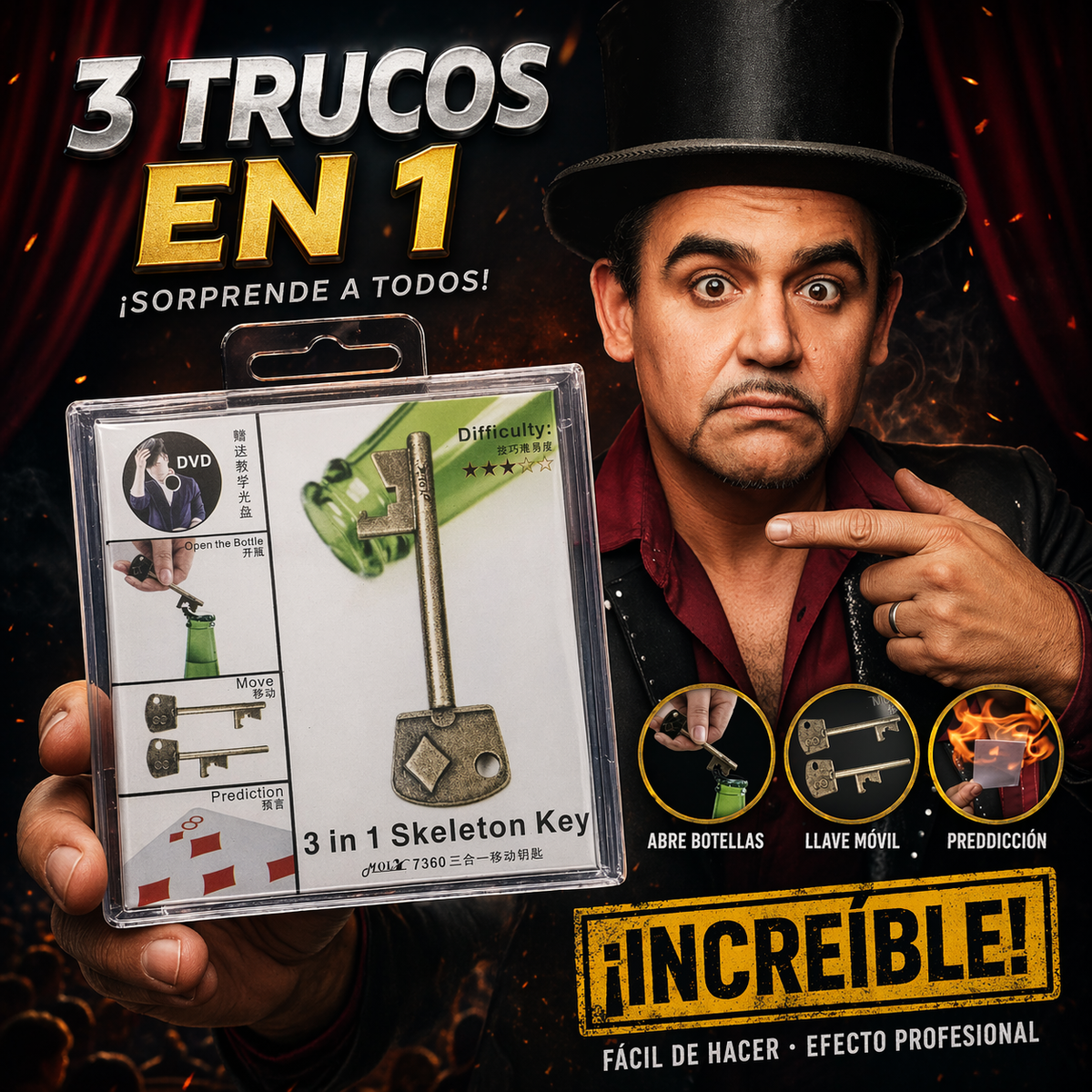 Llave Dorada Multifunción – Magia en tus Manos
